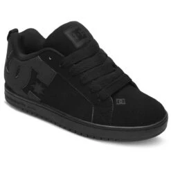 DC Shoes Court Graffik Skate Shoes, Black/Black/Black-11