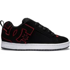 DC Shoes Court Graffik Skate Shoes, Black/Red/White