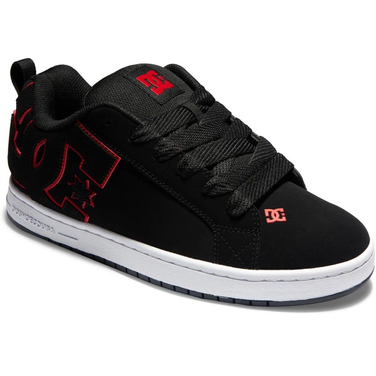 DC Shoes Court Graffik Skate Shoes, Black/Red/White 4 DC Shoes Court Graffik Skate Shoes, Black/Red/White - Image 2