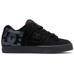 DC Pure Skate Shoes, Black/Red/Grey