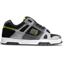 DC Shoes Stag Skate Shoes, Black/Grey/Green