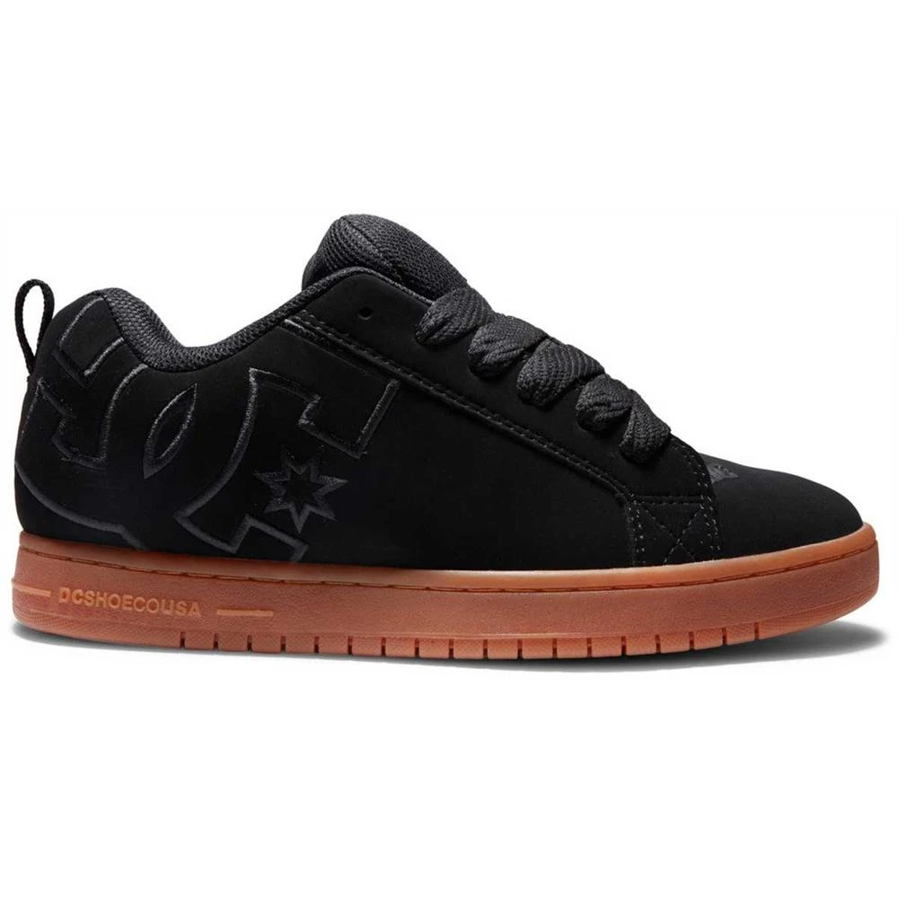 DC Shoes Court Graffik Skate Shoes, Black/Gum 5 DC Shoes Court Graffik Skate Shoes, Black/Gum - Image 3