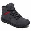DC Shoes Torstein Leather Winter Boots, Grey/Black/Red-10 -DC Store ADYB700026 WE9 3
