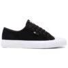 DC Shoes Manual S Suede Skate Shoes, Black/White-12 -DC Store ADYS300592 BKW 1
