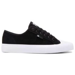 DC Shoes Manual S Suede Skate Shoes, Black/White-12