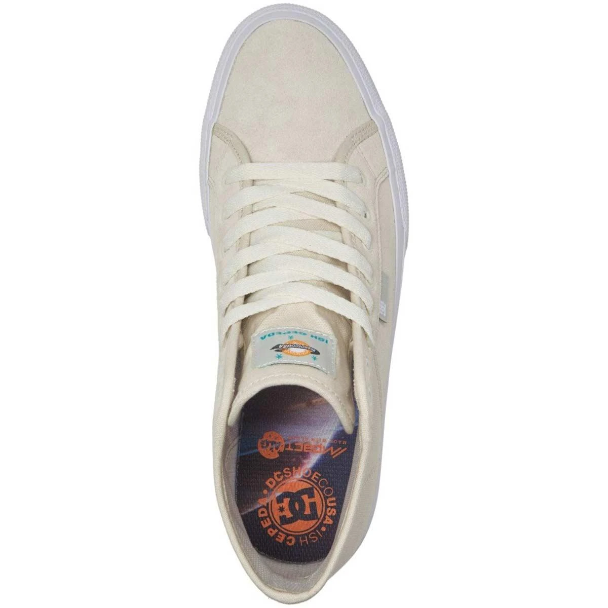 DC Manual Hi High Top Ish Cepeda Skate Shoes, White/Orange 4 DC Manual Hi High Top Ish Cepeda Skate Shoes, White/Orange - Image 2