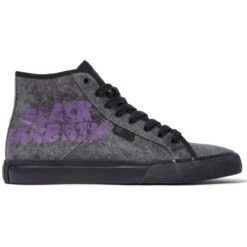 DC Shoes Black Sabbath Manual High-Top Canvas Shoes, Black Wash-10.5