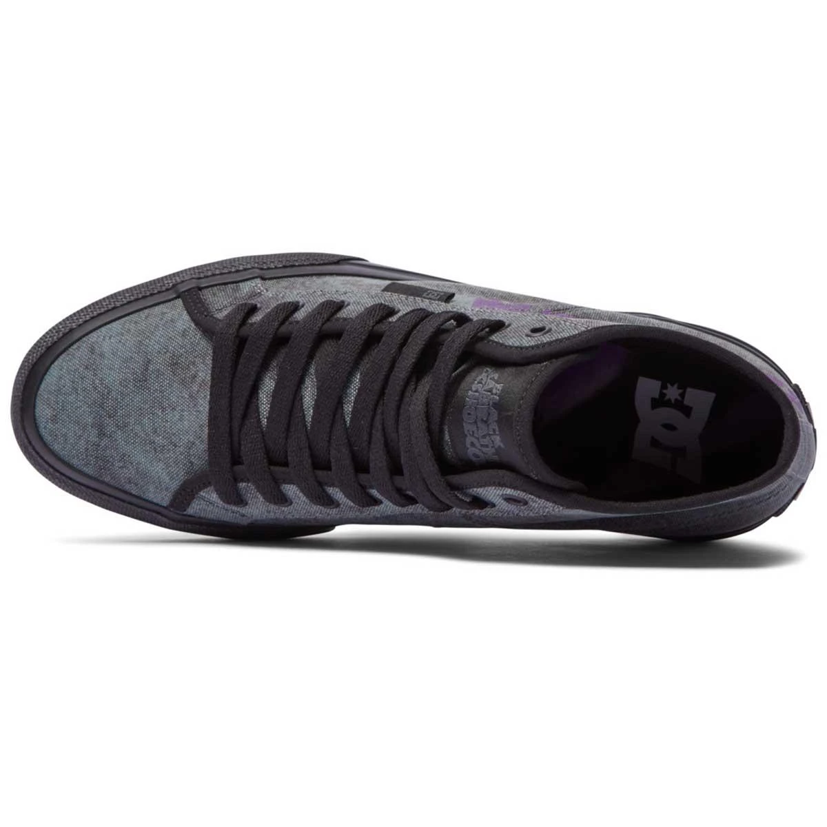 DC Shoes Black Sabbath Manual High-Top Canvas Shoes, Black Wash-10.5 4 DC Shoes Black Sabbath Manual High-Top Canvas Shoes, Black Wash-10.5 - Image 2