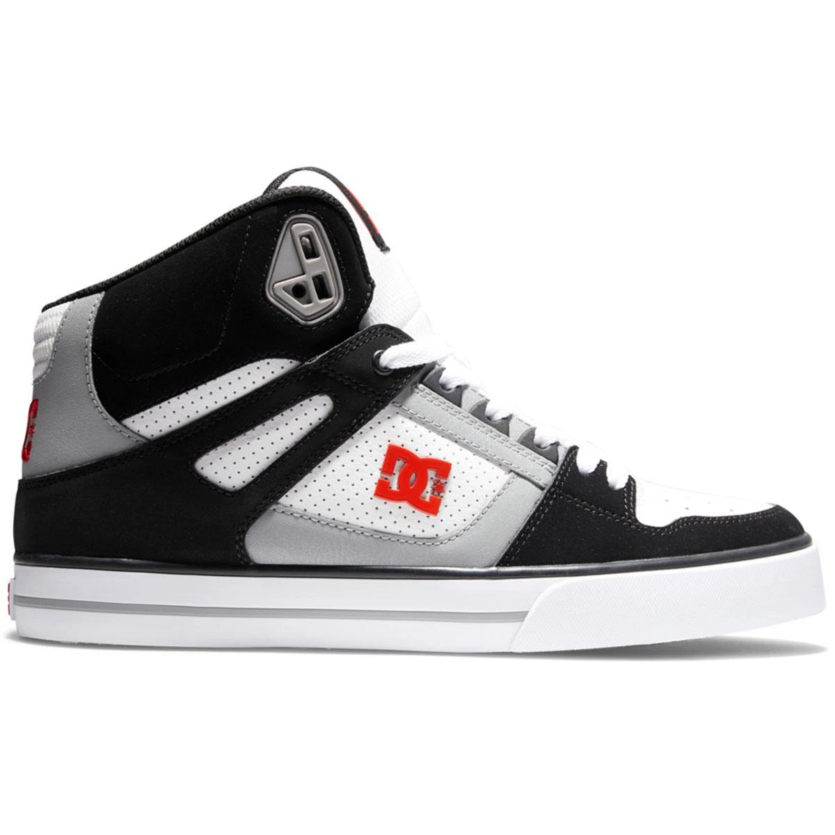 DC Shoes Pure High-Top Skate Shoes, Black/White/Red 3 DC Shoes Pure High-Top Skate Shoes, Black/White/Red