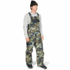 DC Docile Bib 2023 - Men's Snowboard Bib -DC Store DCDocileBib2023MensWoodlandCamoGreen XGCK 3