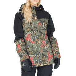 DC Liberate Jacket 2023 - Women's Snowboard Jacket -DC Store DCLiberateJacket2023womensPaisleyIvyGreen XGCR 1