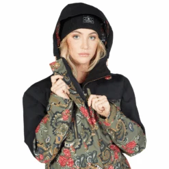 DC Liberate Jacket 2023 - Women's Snowboard Jacket -DC Store DCLiberateJacket2023womensPaisleyIvyGreen XGCR 4
