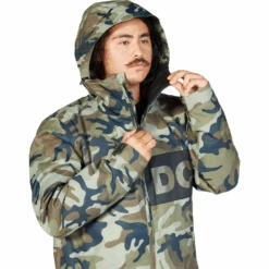 DC Propaganda Jacket 2023 - Men's Snowboard Jacket -DC Store DCPropagandaJacket2023MensWoodlandCamoGreen XGCK 6